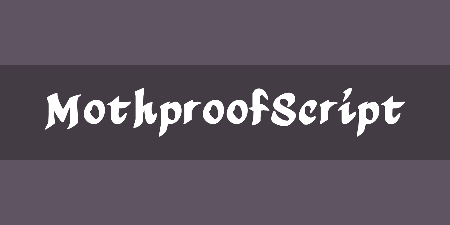 MothproofScript Font preview